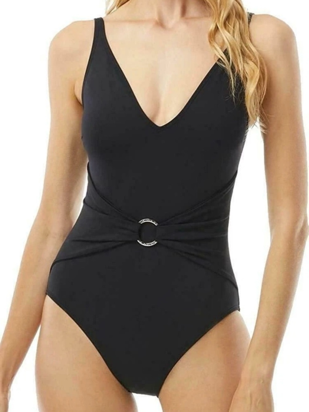 Michael Kors Women's Iconic One Piece Swimsuit - Size 4 -  Black